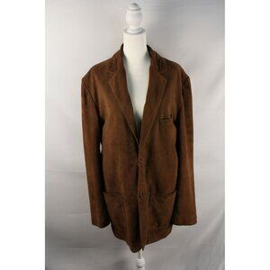Men's Arrow Leather Jacket, Brandy, size medium